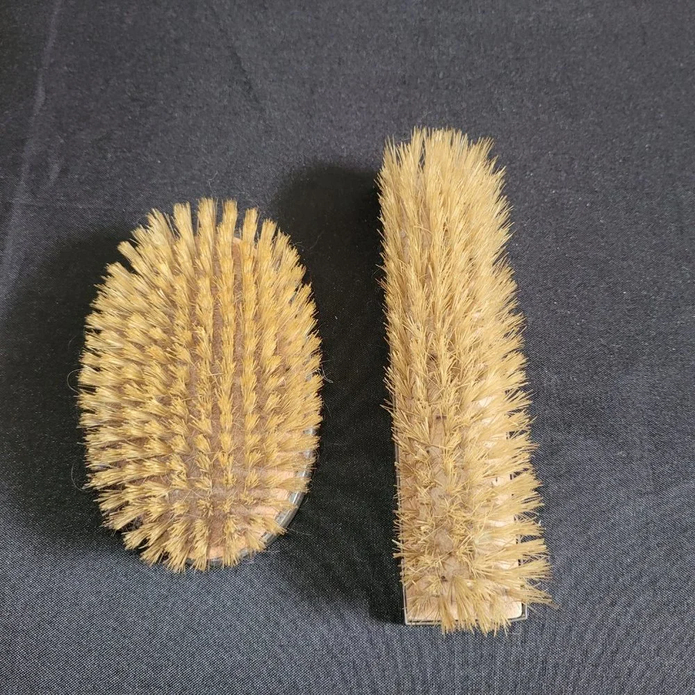 2pc Vintage Silver Hair/Cloth Brushes.